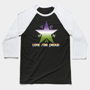 Texas Pride-Genderqueer Baseball T-Shirt